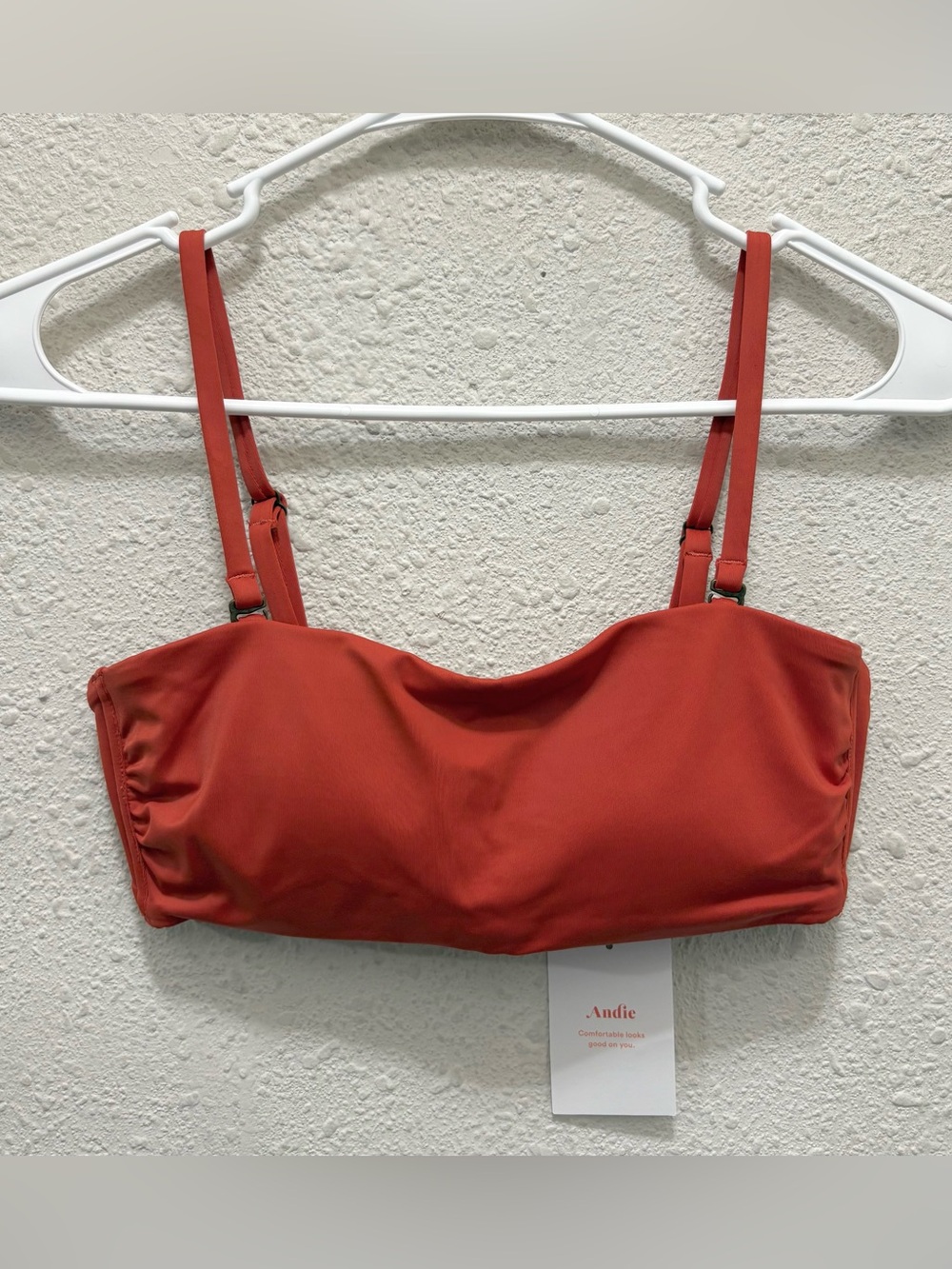 ANDIE Swim The Bora Bora Convertible Bikini Top Chili Pepper Size Small NWT
